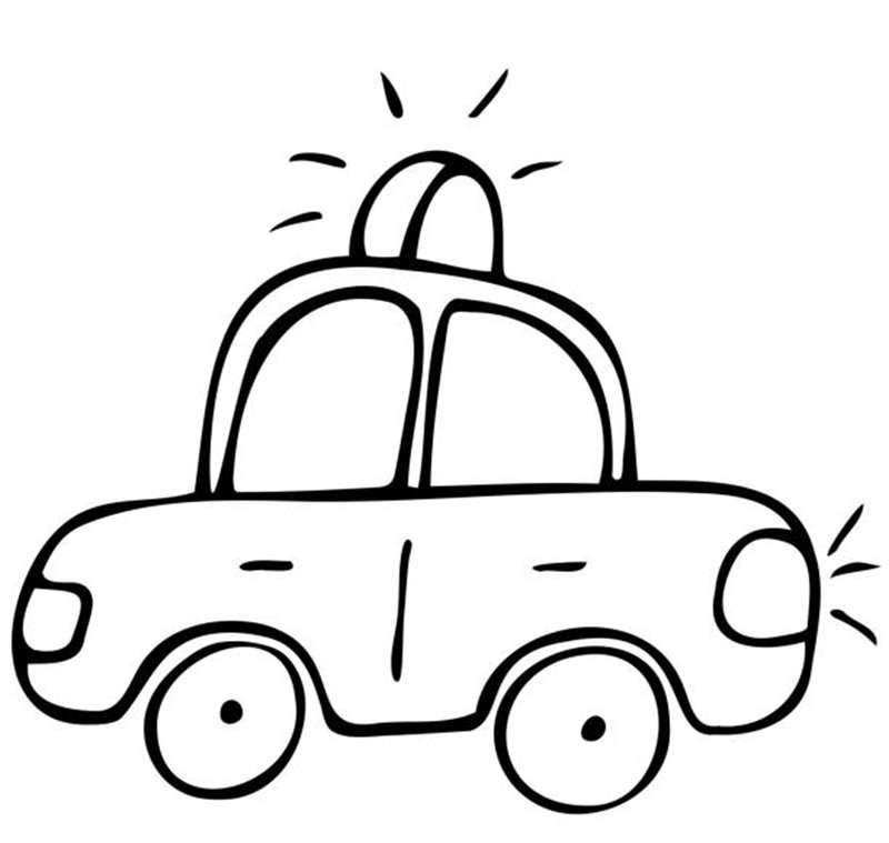 tranh tô màu xe cảnh sát 8