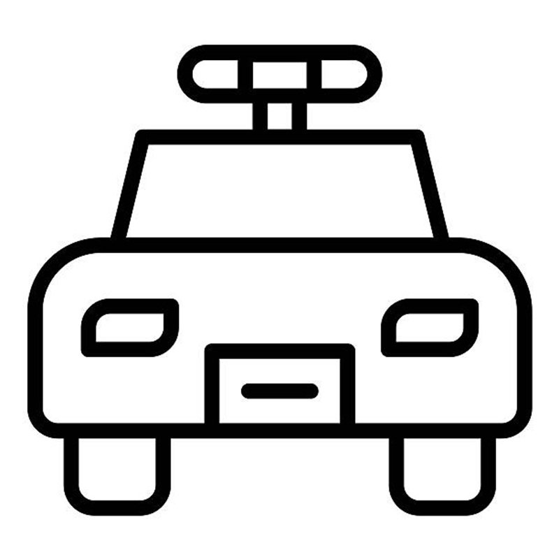 Vector Design Police Car Icon Style