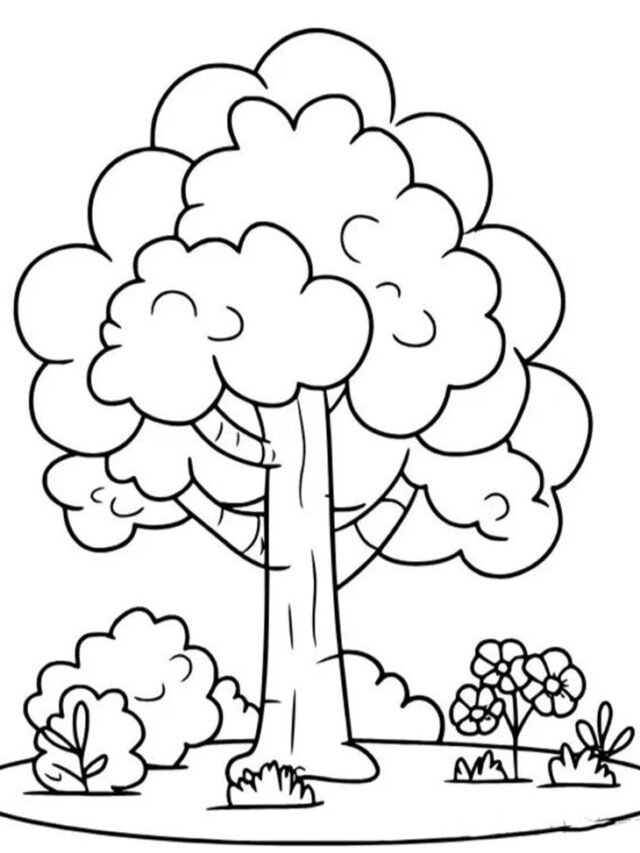 100+ Tô Màu Cái Cây Ngộ Nghĩnh Khiến Bé Thích Mê