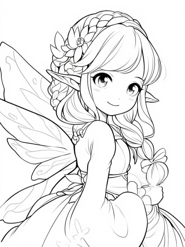 BST  89+ tranh cô tiên xanh chưa tô màu đẹp nhất cho fan cứng