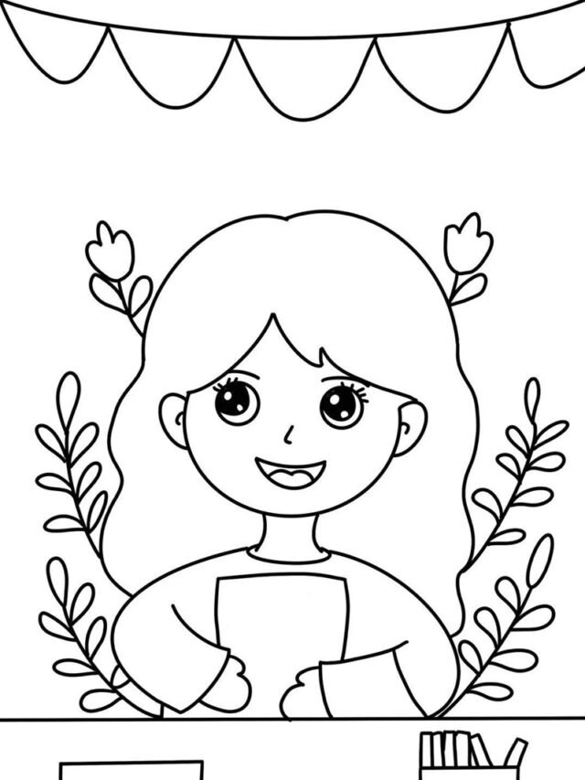 Sáng tạo 99+ tranh tô màu cô giáo vui vẻ tới trường