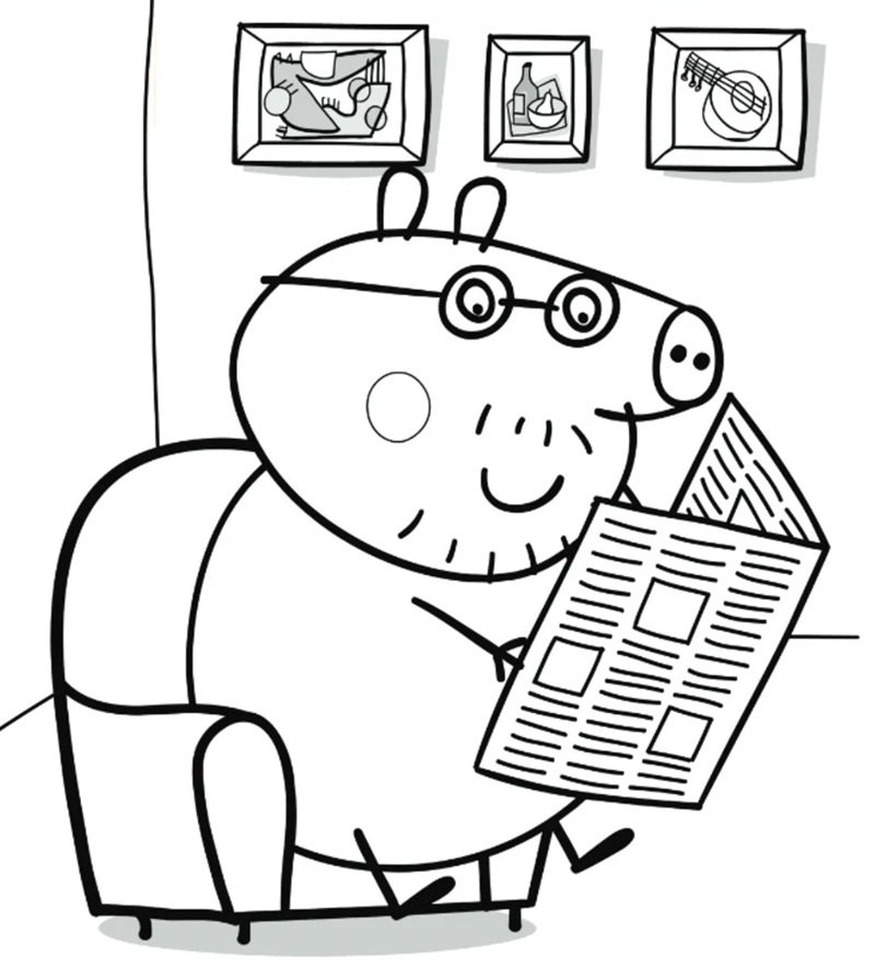 heo peppa tô màu 1