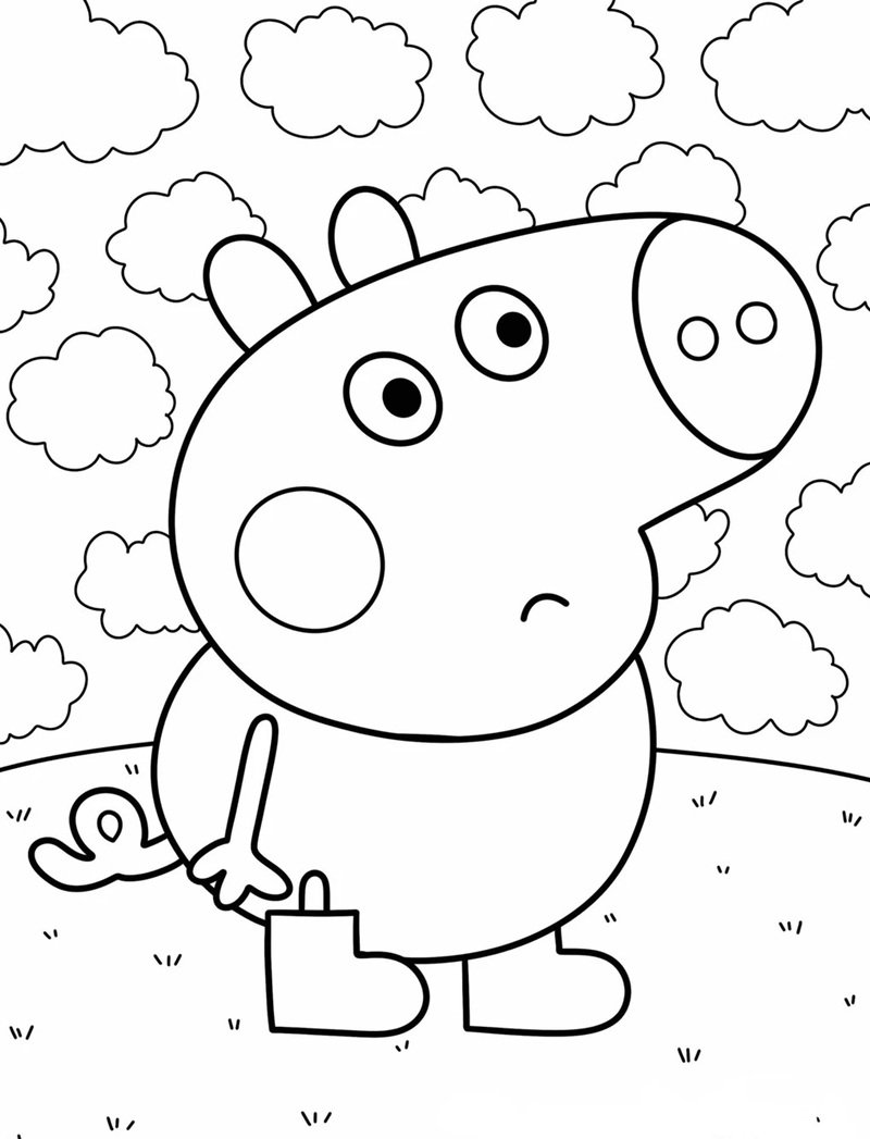 heo peppa tô màu 12