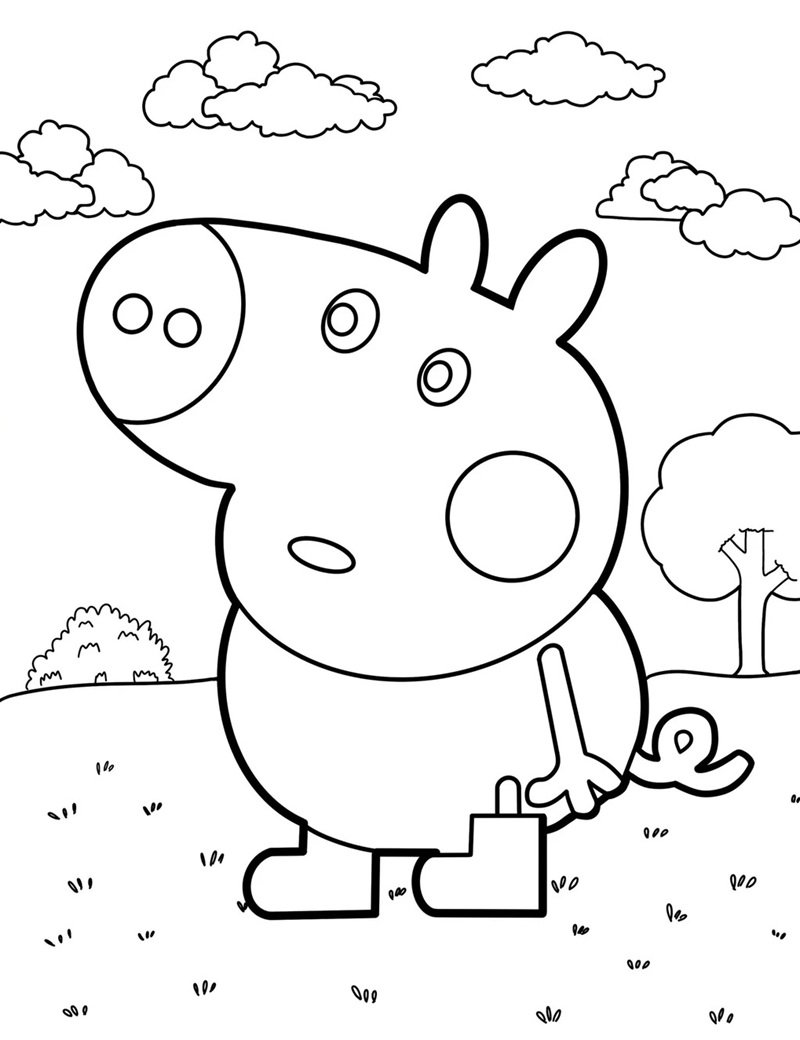 heo peppa tô màu 14