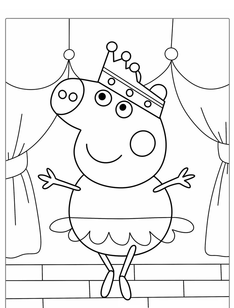 heo peppa tô màu 15