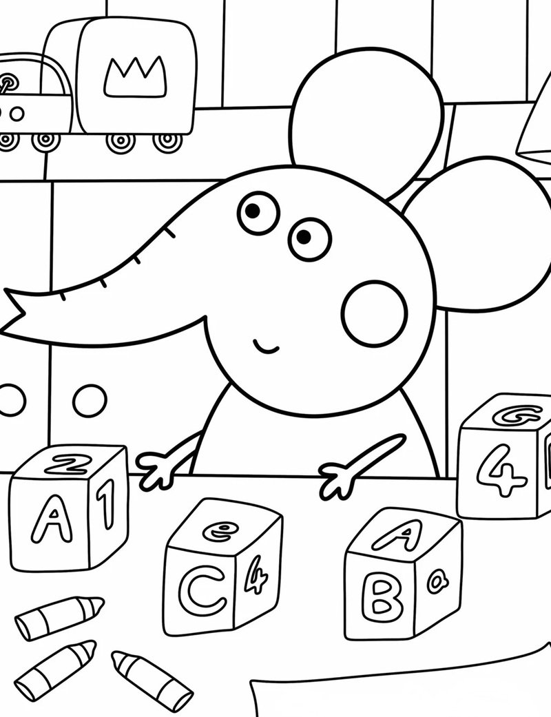 heo peppa tô màu 16