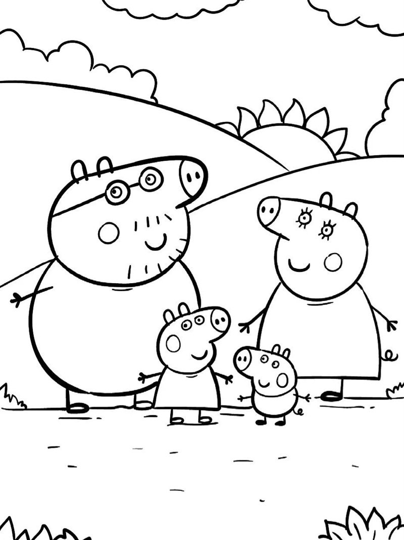 heo peppa tô màu 19