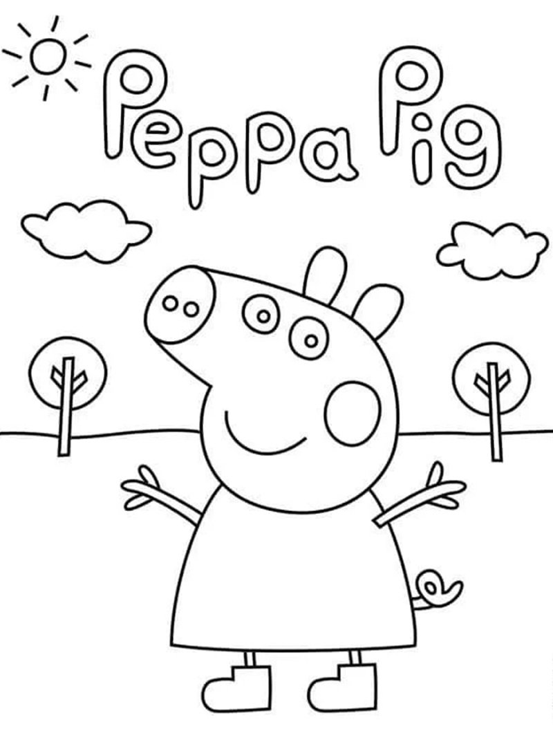heo peppa tô màu 22