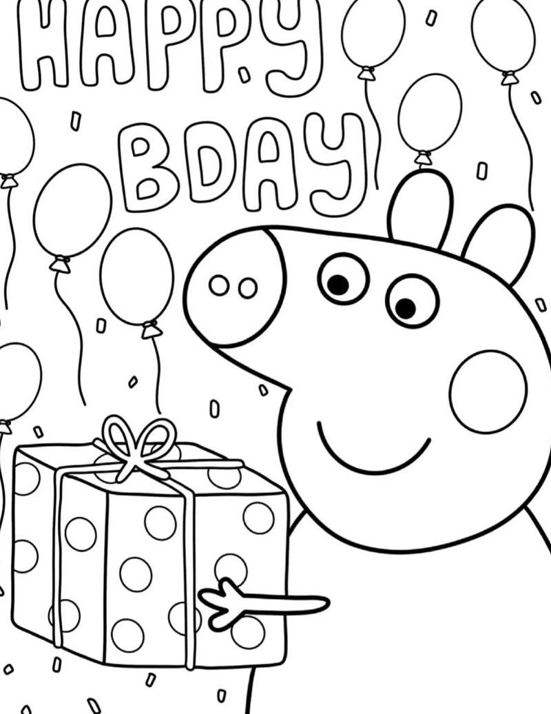 heo peppa tô màu 23