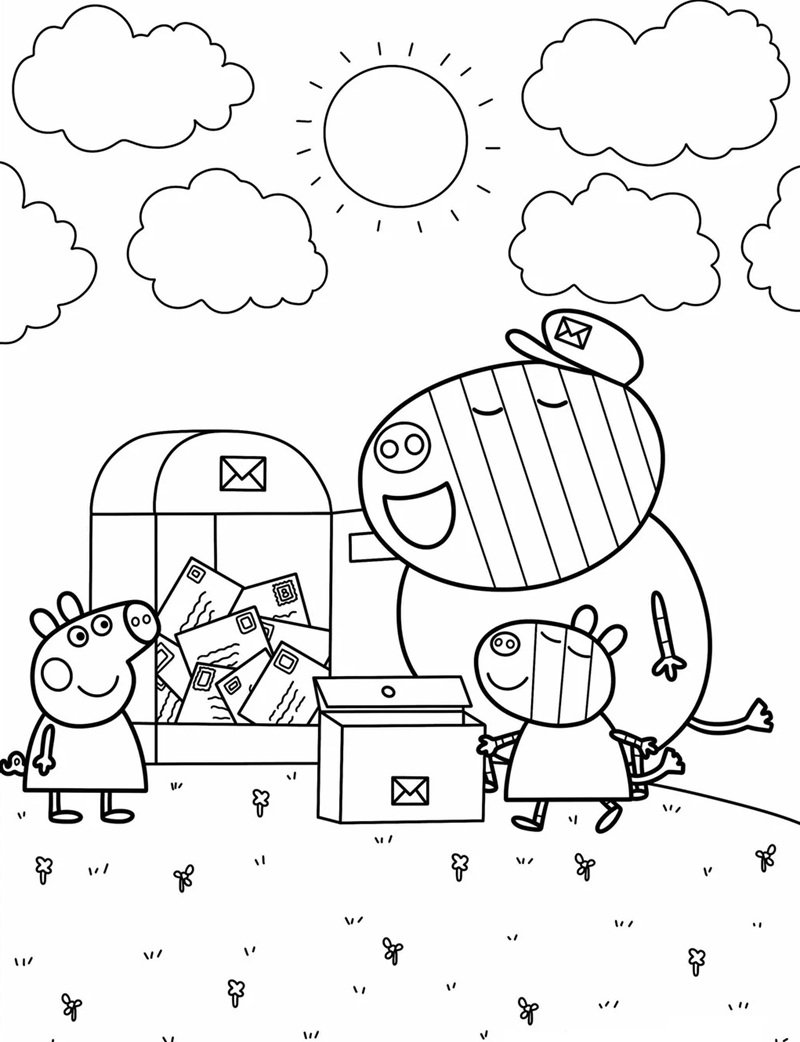 heo peppa tô màu 32