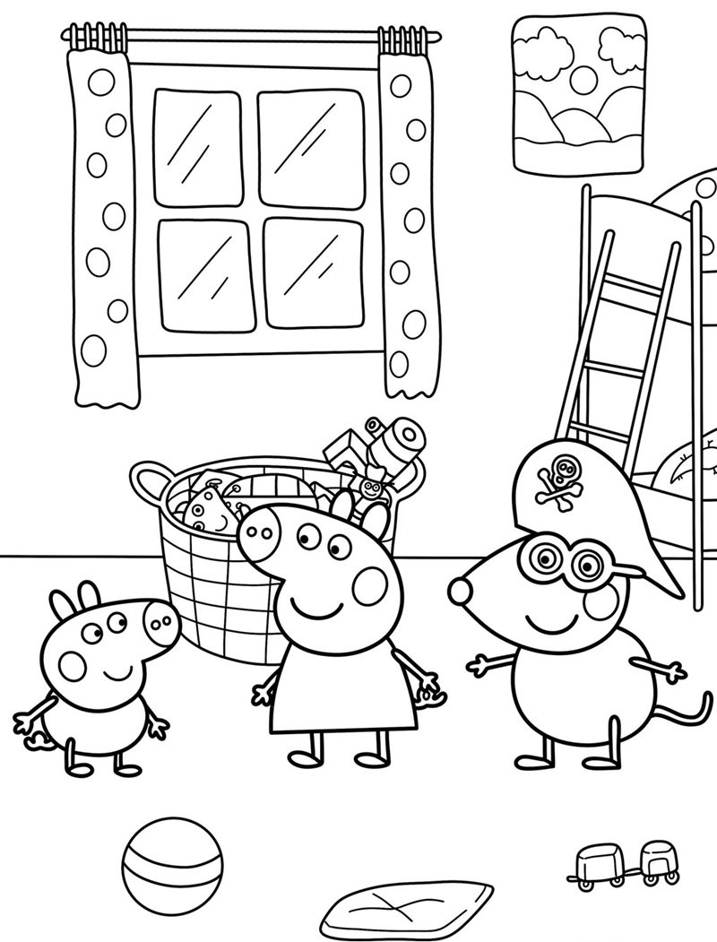 heo peppa tô màu 35