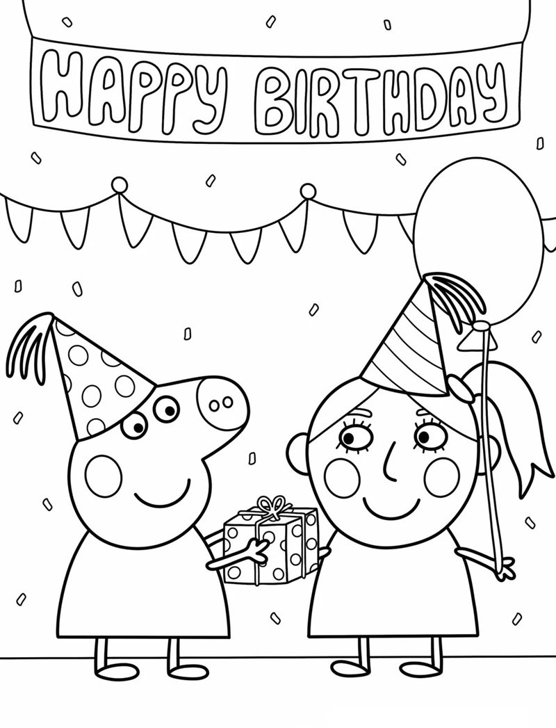 heo peppa tô màu 38