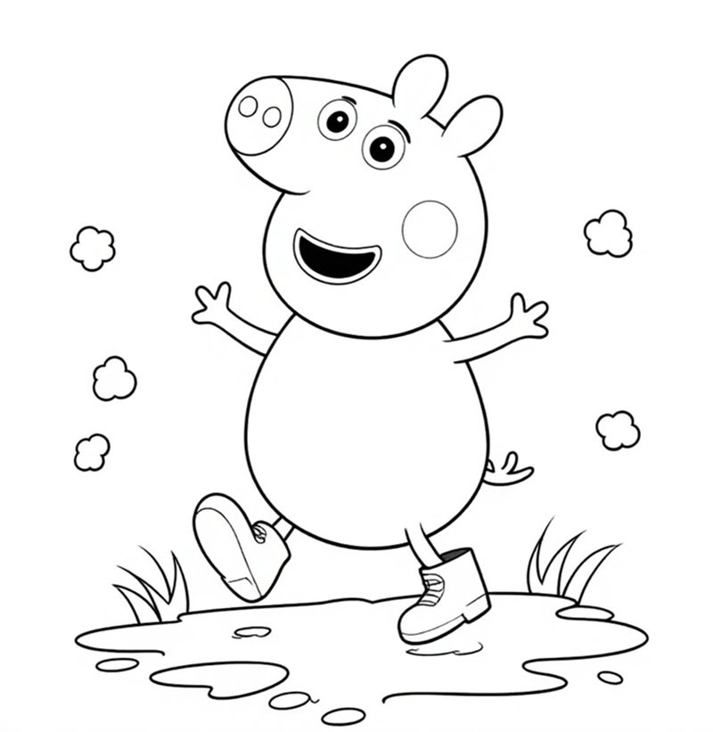 heo peppa tô màu 4