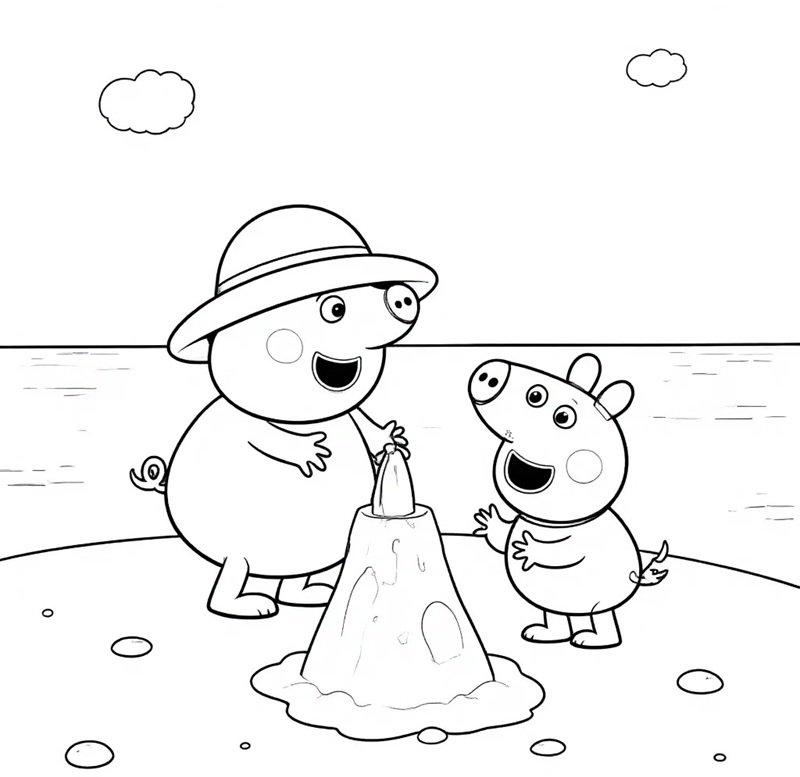 heo peppa tô màu 5