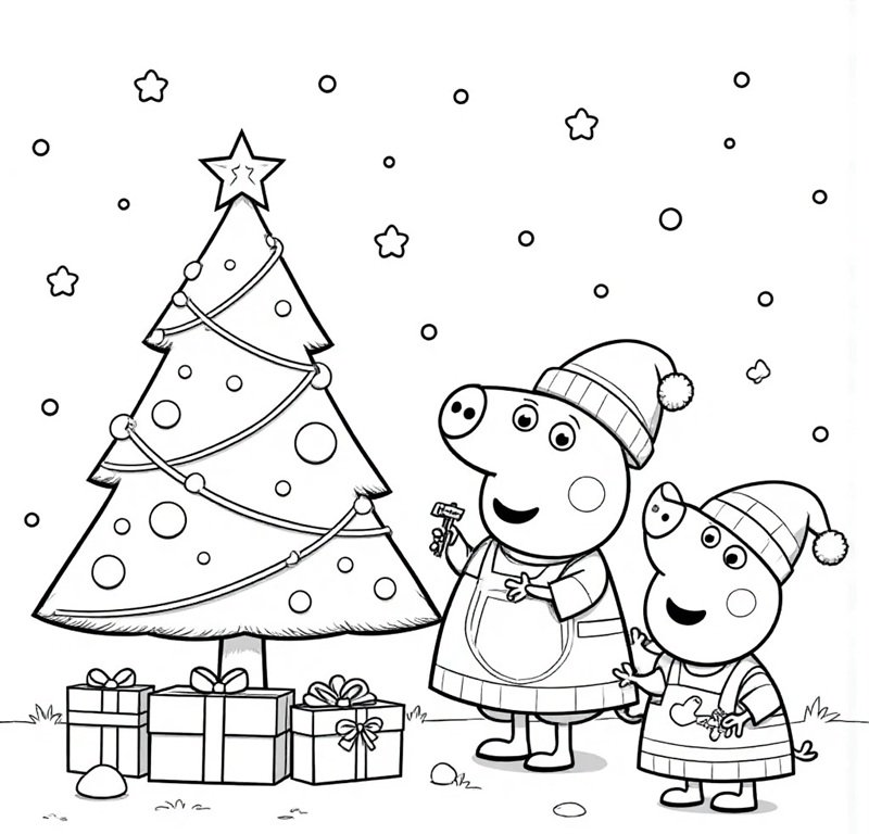 heo peppa tô màu 6