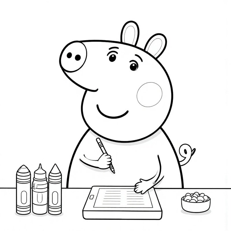 heo peppa tô màu 8