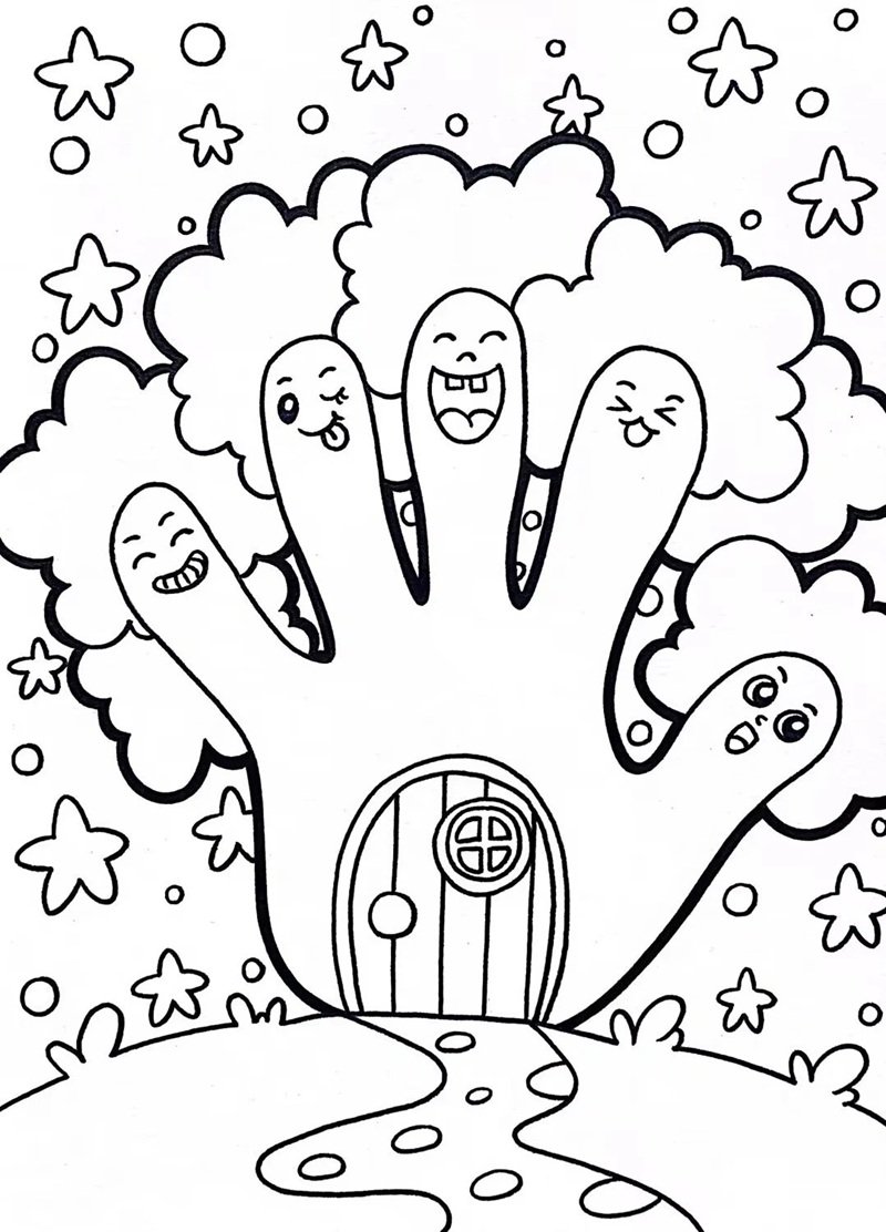 tô màu bàn tay 39