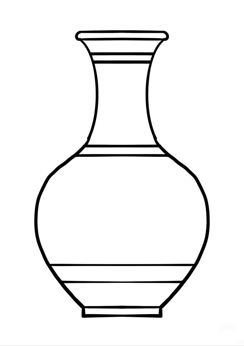 tô màu bình hoa 10