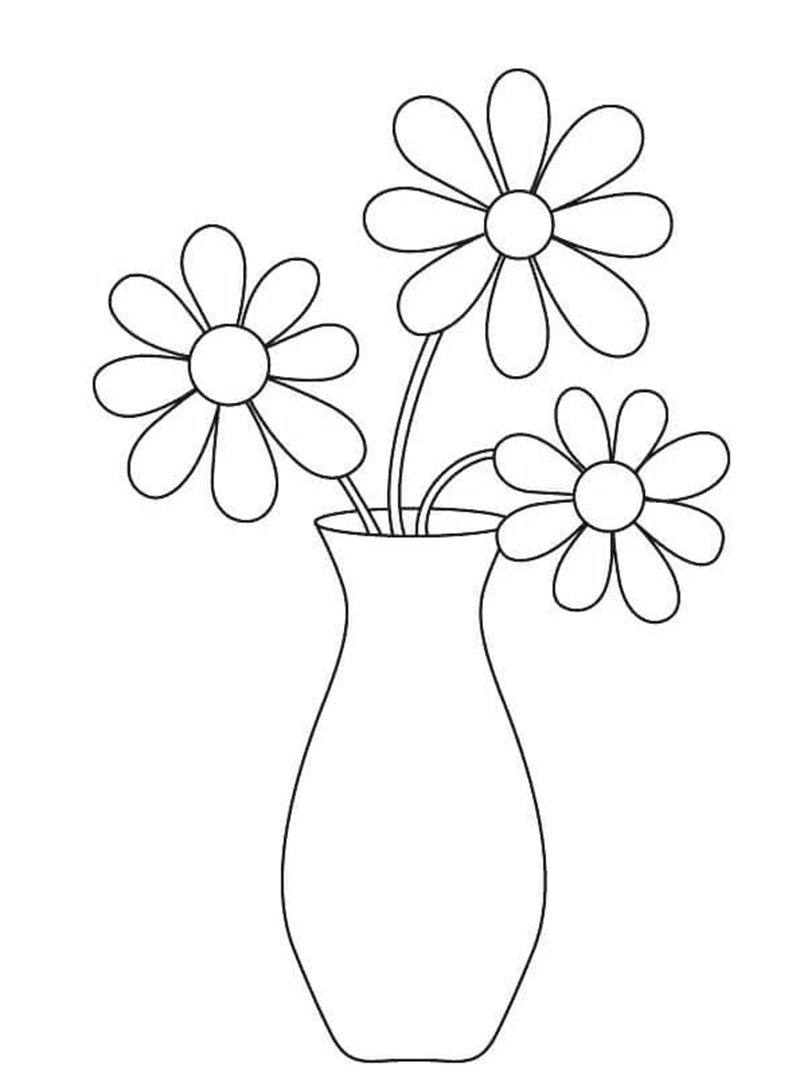 tô màu bình hoa 22
