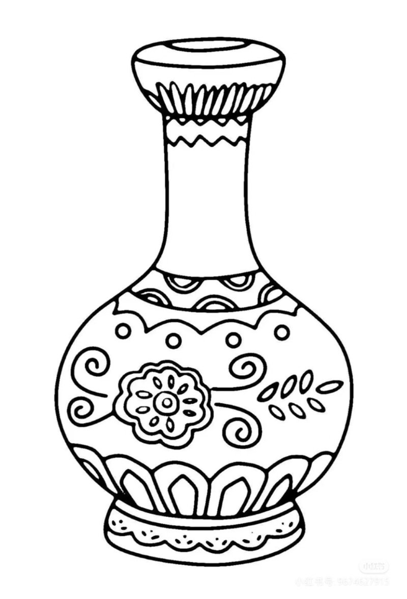 tô màu bình hoa 25