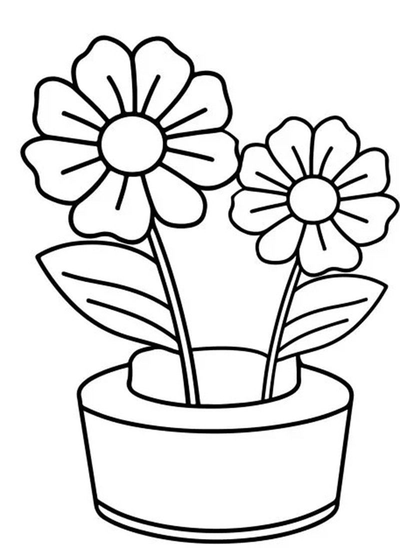 tô màu bình hoa 26