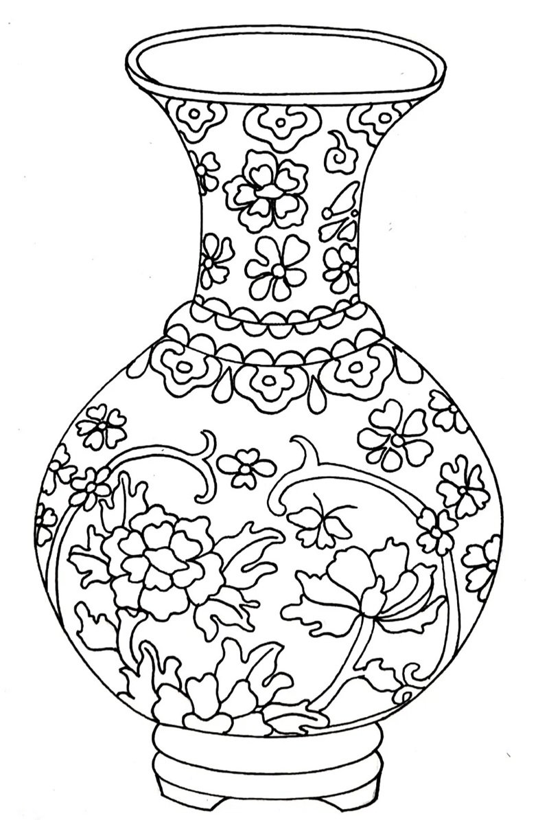 tô màu bình hoa 29