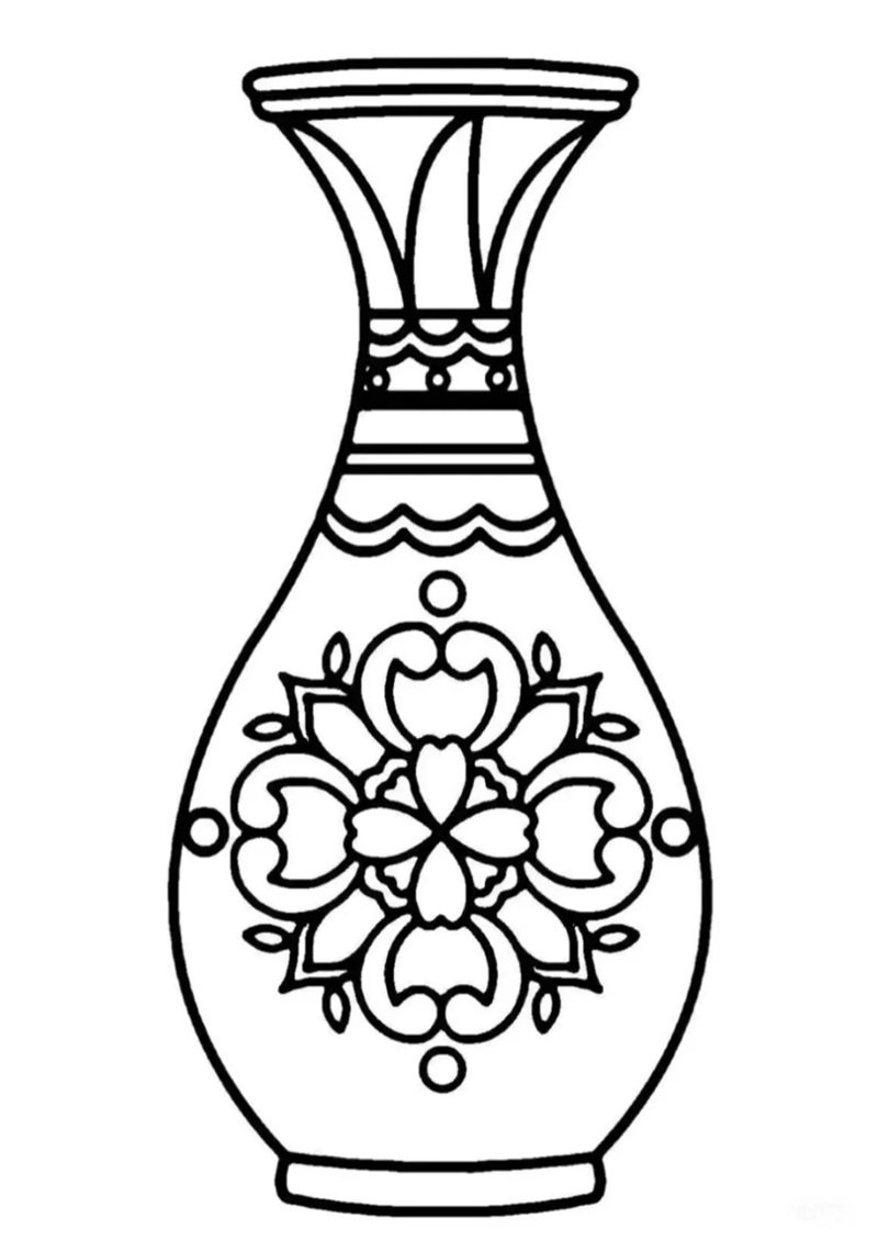 tô màu bình hoa 3