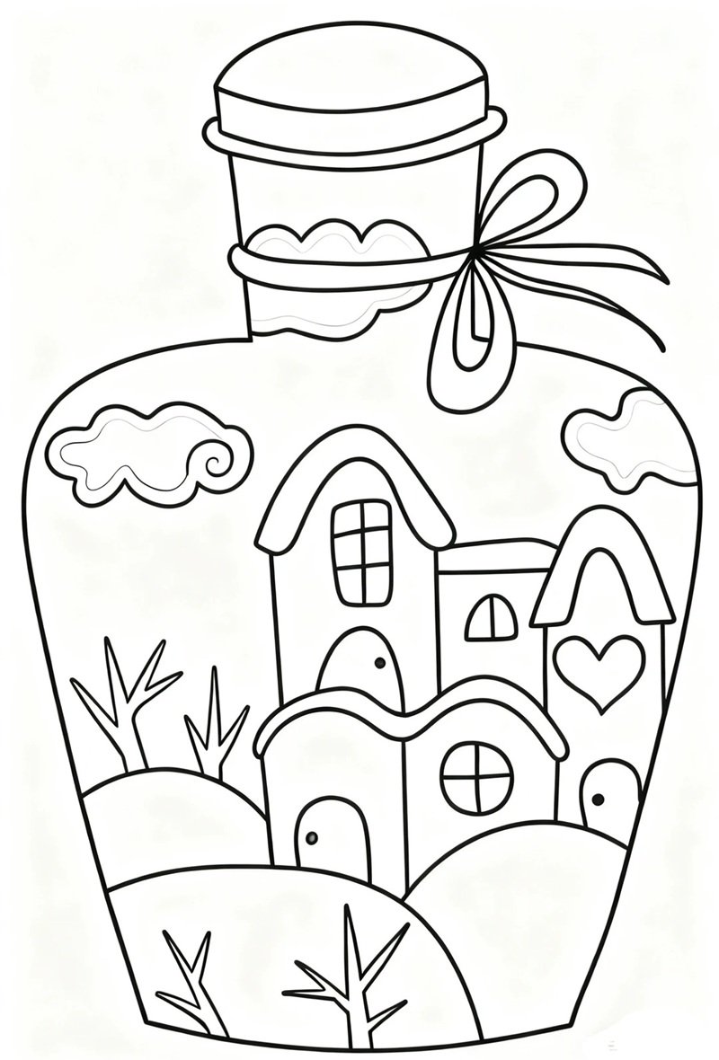 tô màu bình hoa 30