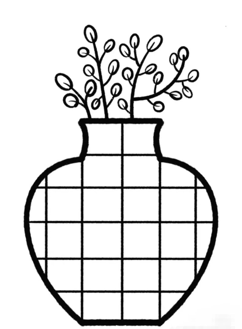 tô màu bình hoa 31