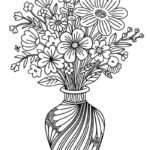 tô màu bình hoa 32