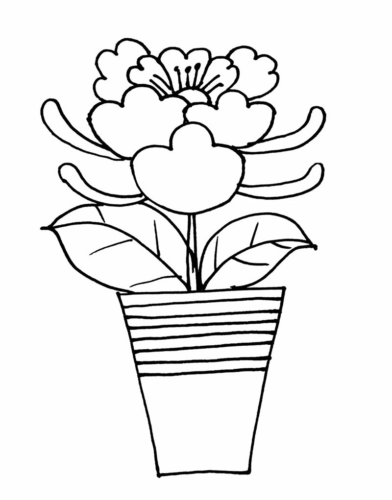 tô màu bình hoa 35