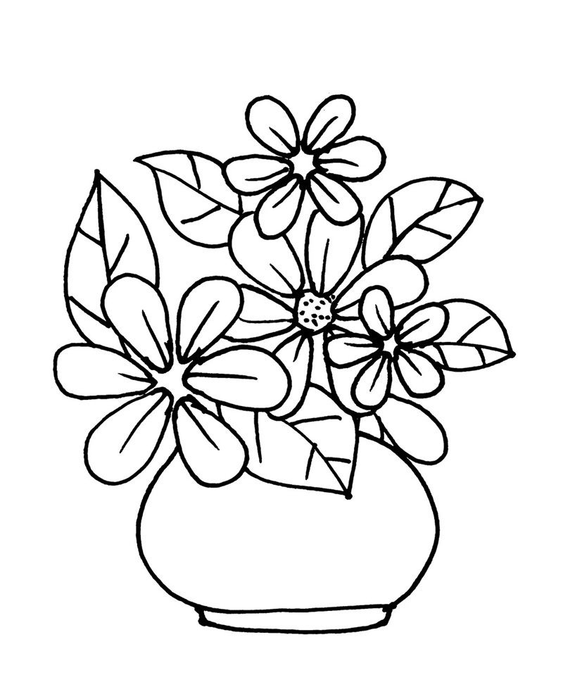 tô màu bình hoa 36