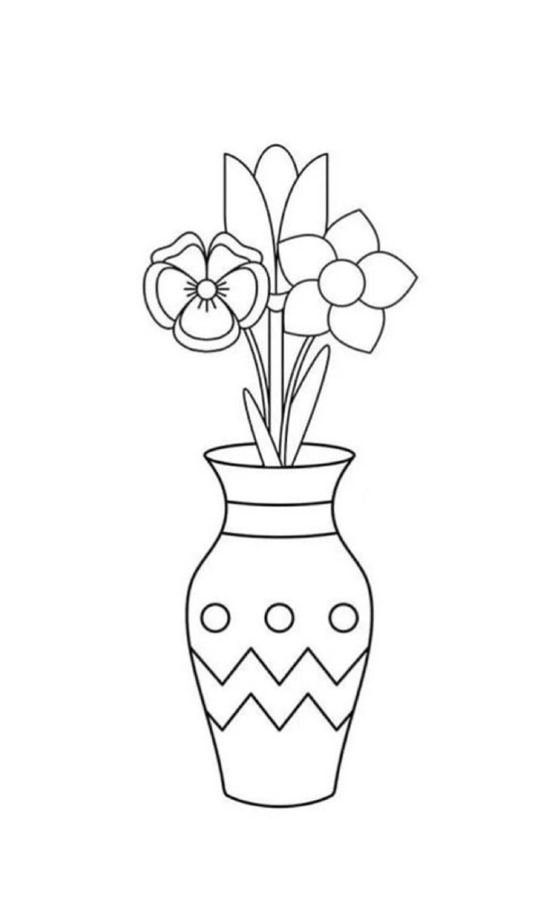 tô màu bình hoa 39