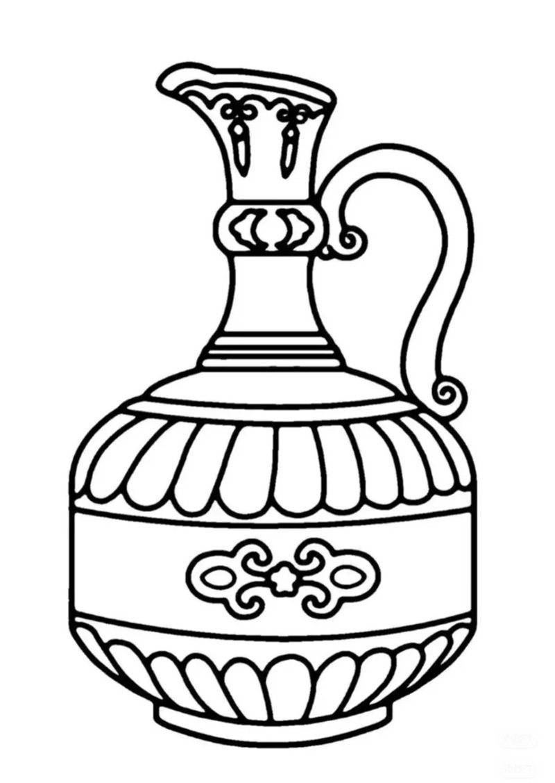 tô màu bình hoa 4