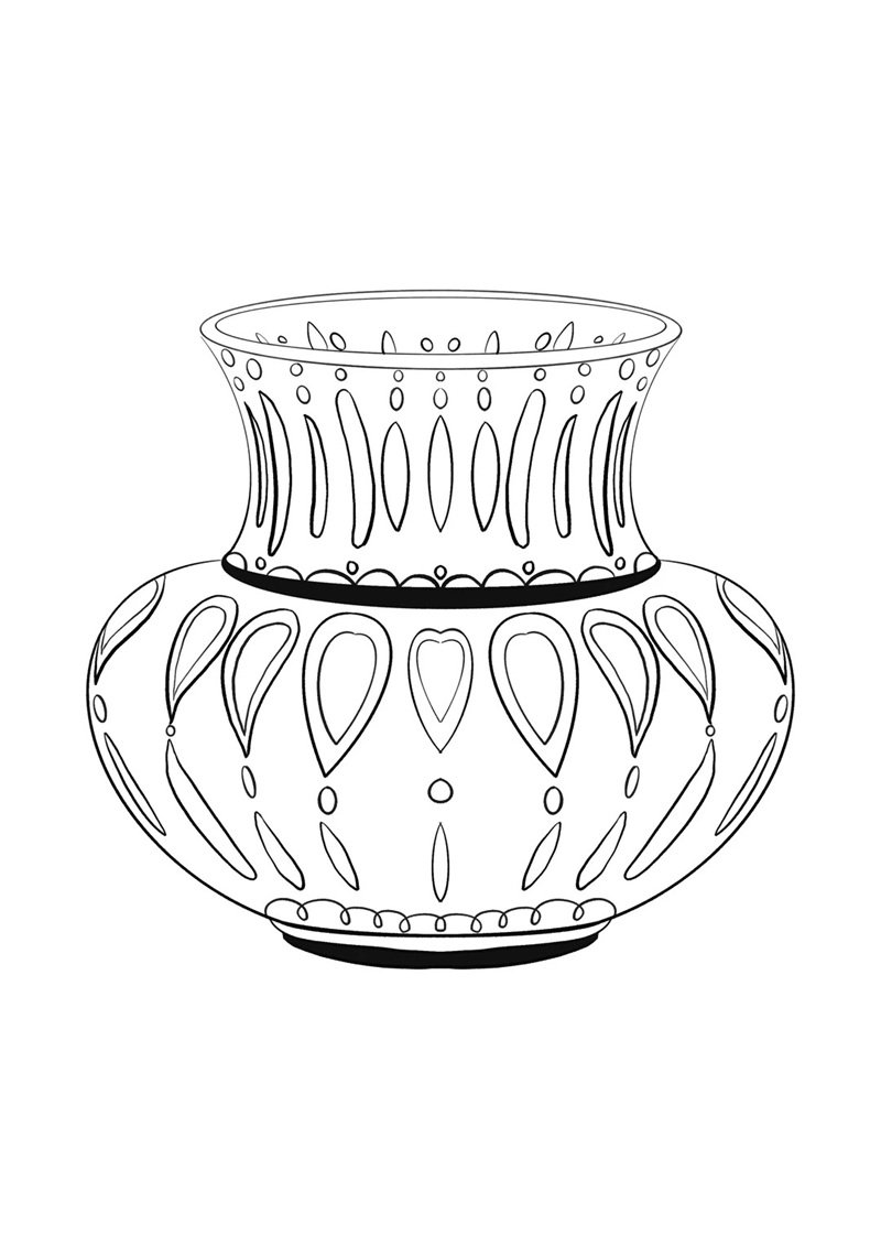 tô màu bình hoa 40