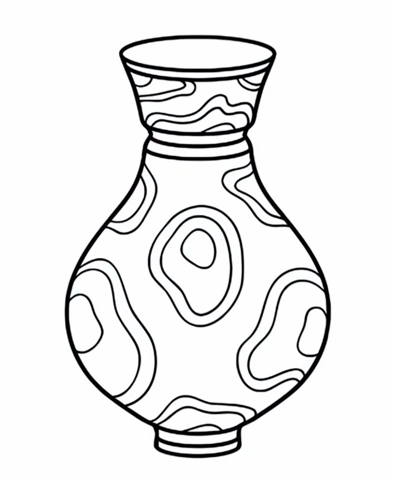 tô màu bình hoa 7