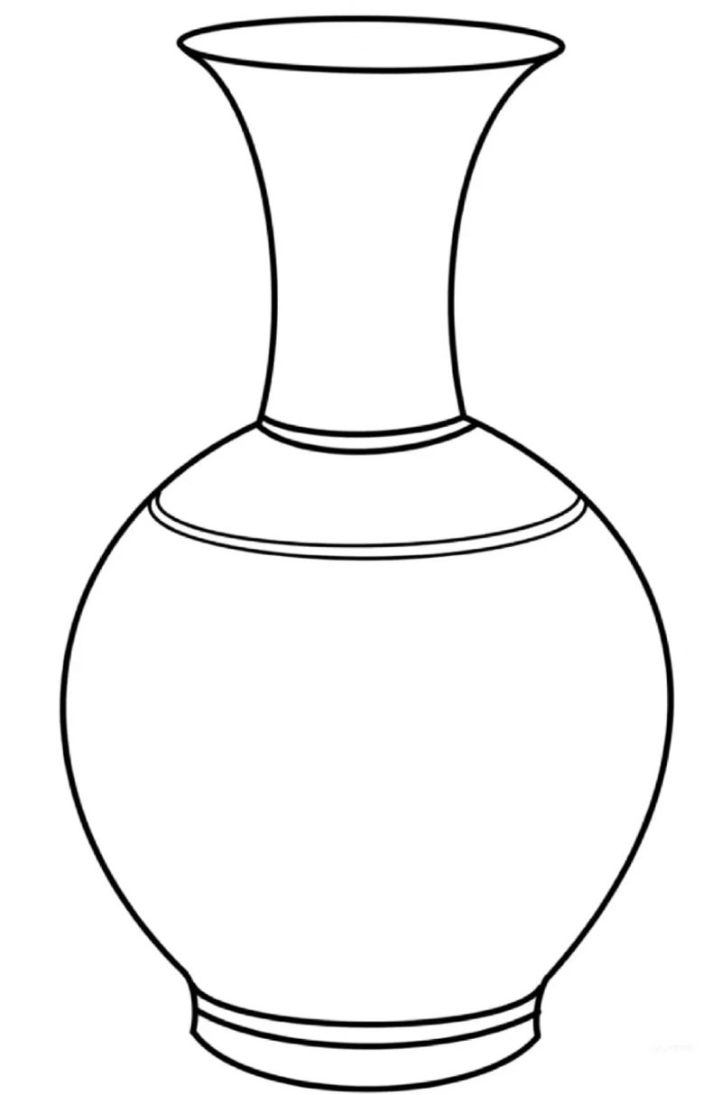 tô màu bình hoa 8