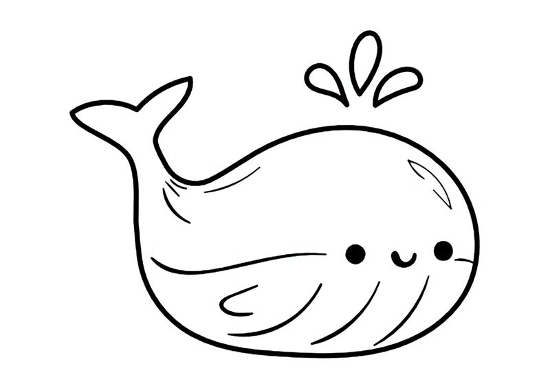 tô màu cá voi 2