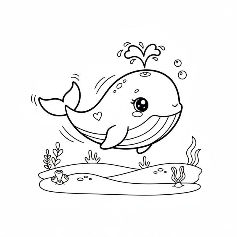 tô màu cá voi 27