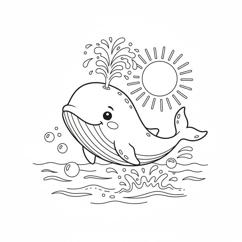 tô màu cá voi 28