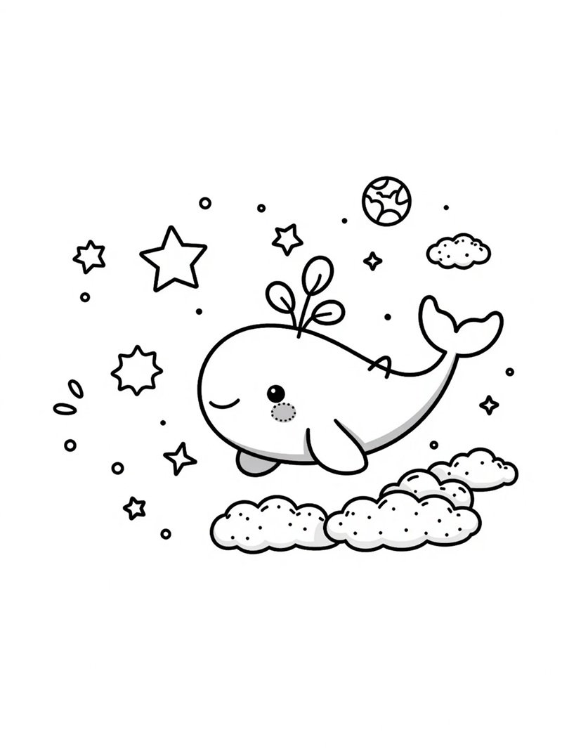 tô màu cá voi 30