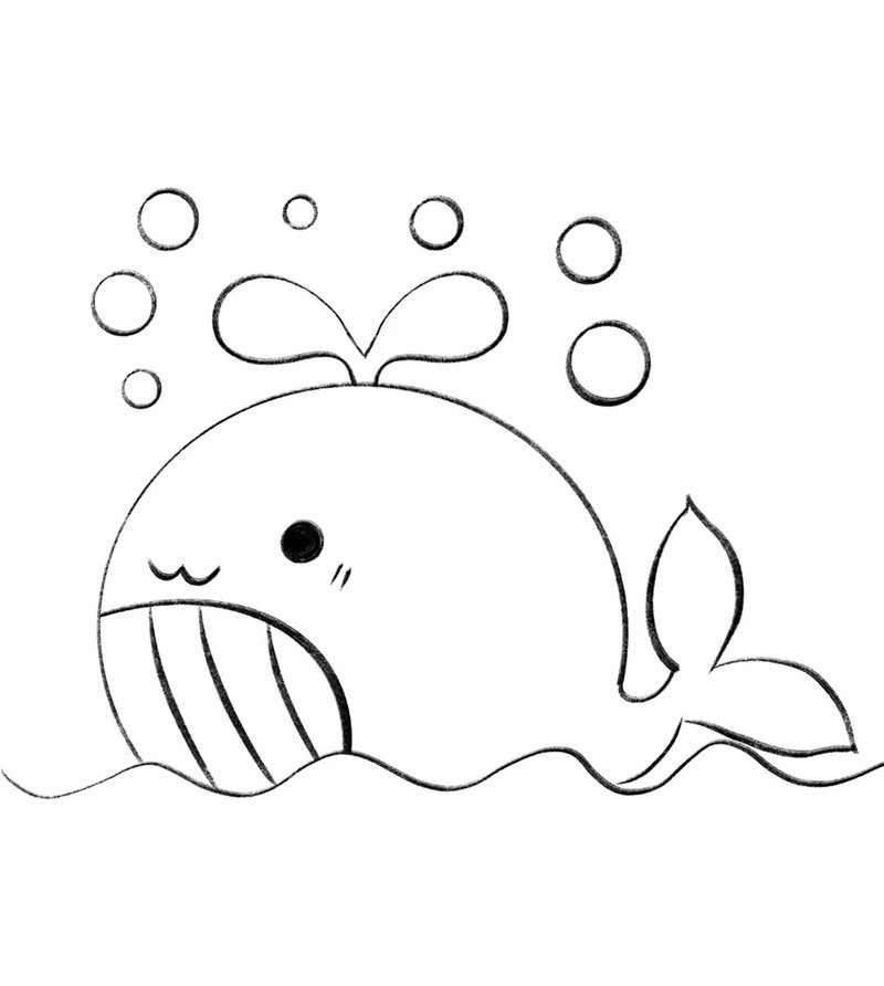 tô màu cá voi 34