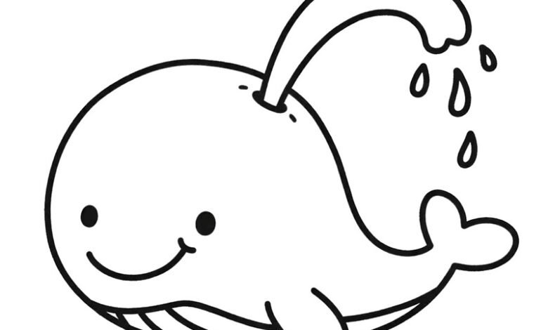 tô màu cá voi 35