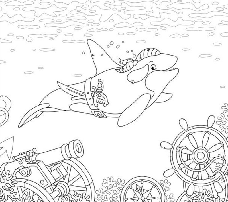 tô màu cá voi 7