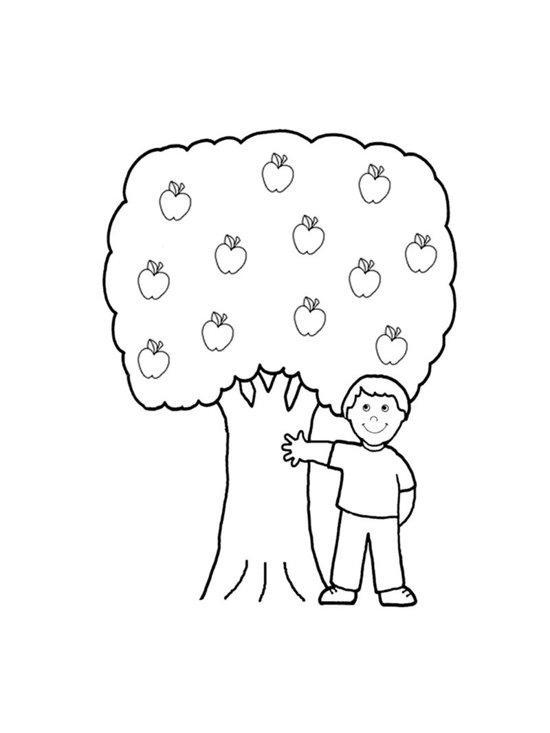 tô màu cái cây 1