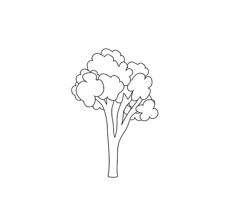 tô màu cái cây 12