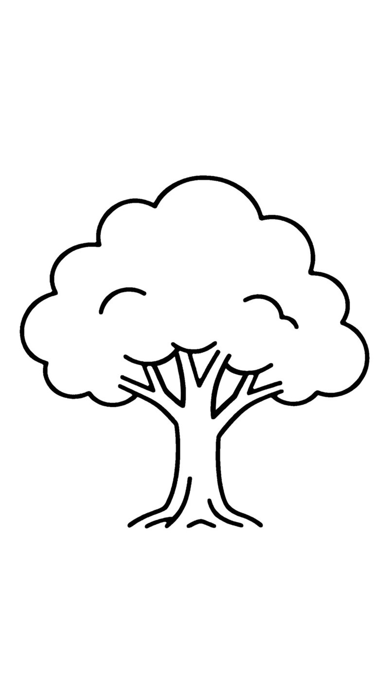 tô màu cái cây 15