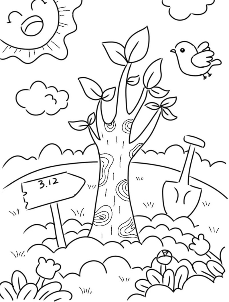 tô màu cái cây 19