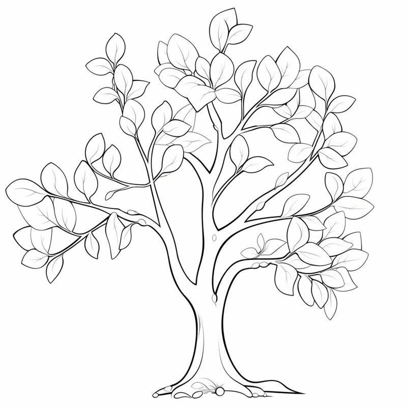 tô màu cái cây 26