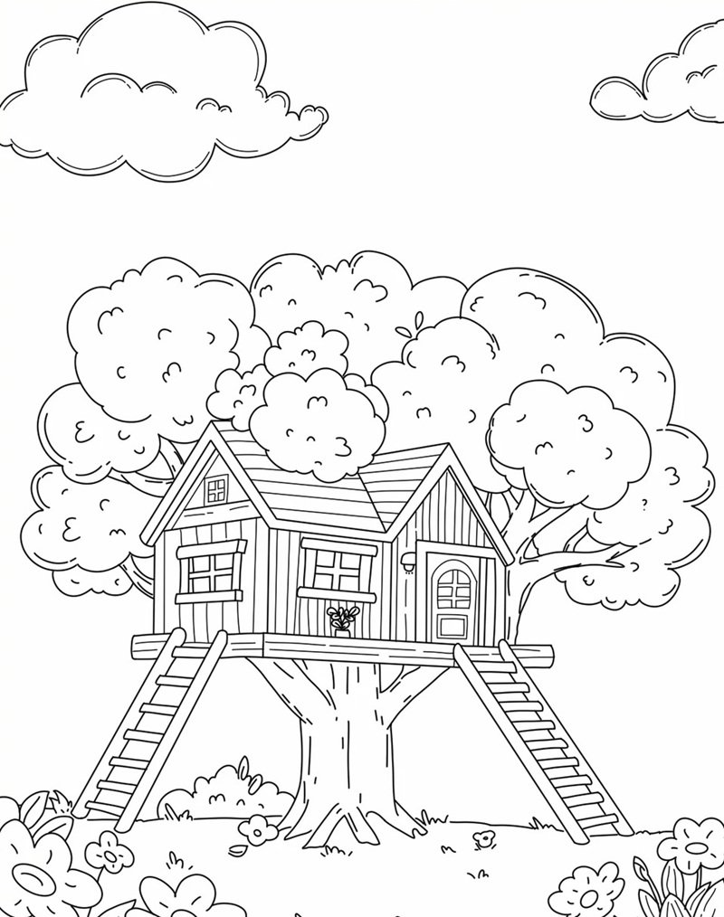 tô màu cái cây 33